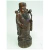 Image 1 : Wood carved statue "Emperor with a Ruyi"
