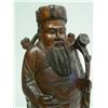 Image 2 : Wood carved statue "Emperor with a Ruyi"