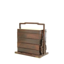 19th c. Chinese Zitan 5 tiered picnic box