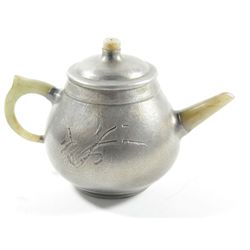 Zhia Sha teapot with silver & jade handle