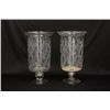 Image 1 : Pair large crystal etched vases