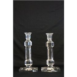 Pair crystal candlesticks