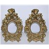Image 1 : Pair bronze oval Rococo style standing frames
