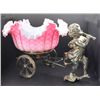 Image 1 : Silver plated "Trumpeting Putti Pulling Cart"