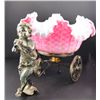 Image 2 : Silver plated "Trumpeting Putti Pulling Cart"
