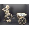 Image 3 : Silver plated "Trumpeting Putti Pulling Cart"
