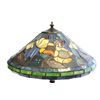 Image 2 : Tiffany type lamp with double "Griffon" base