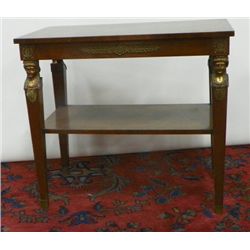 French Empire style figural rectangular side table