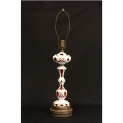 Bohemian red glass lamp