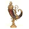 Image 1 : Bronze & red crystal figural urn