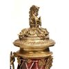 Image 2 : Bronze & red crystal figural urn