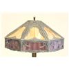 Image 2 : Art Nouveau 8 panel slag glass table lamp