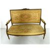 Image 1 : Open arm carved walnut loveseat