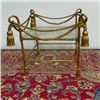 Image 1 : Gilt wrought iron glass top square taboret table