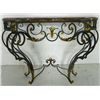 Image 1 : Marble top wrought iron console