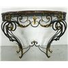 Image 3 : Marble top wrought iron console