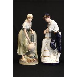 2 Royal Dux figures