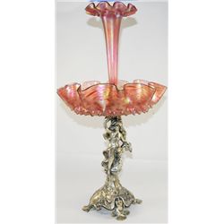 Silver plated Art Nouveau epergne