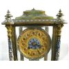 Image 3 : 3 piece alabaster & enamel clock set