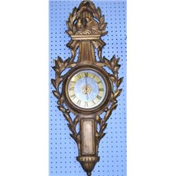 Italian gilt wood clock with "Birds"