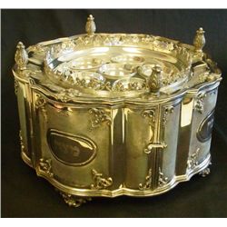 Judaica sterling silver Seder Matzoh holder