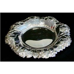 Round sterling silver bowl with  Iris 