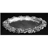 Image 1 : Fabulous oval sterling silver floral edged tray