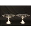 Image 1 : Pair 19th c. silver & cut glass compotes on base