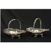 Image 1 : Pair sterling silver baskets with swivel handles