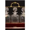 Image 2 : Tiffany liquor caddy with 3 crystal decanters