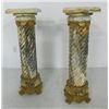 Image 1 : Pair monumental marble & bronze pedestals