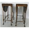 Image 1 : Pair banded Baker  drop leaf footed tables