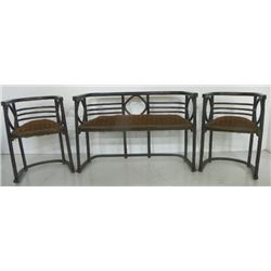 3 piece JD Kohn bentwood Viennese parlor set