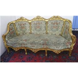 Gilt framed French sofa