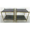 Image 2 : Pair Regency bronze stands with black granite tops