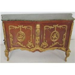 Marble top bronze mounted French style server