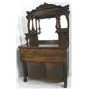 Image 1 : Oak server with mirrored top ca. 1900