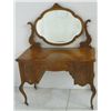 Image 1 : Bird's eye maple vanity with swivel mirror ca. 1900