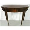Image 1 : Mahogany inlaid flip top card table by Charak