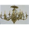 Image 1 : Bronze 12 light chandelier with "Leaf" design