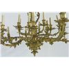 Image 2 : Bronze 12 light chandelier with "Leaf" design