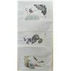 Image 1 : Chinese triptych scroll Bird, Squirrel & Fisherman