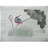 Image 2 : Chinese triptych scroll Bird, Squirrel & Fisherman