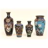 Image 1 : Lot of 4 cloisonne vases
