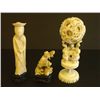 Image 1 : Lot of 3 ivory sculptures