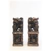 Image 1 : Pair large soapstone Chinese figural bookends