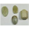 Image 3 : Lot of 6 jade & stone carved sculptures