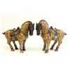 Image 1 : Pair cloisonne "Horses" with Qian Long Mark