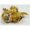 Image 3 : 18kt gold, diamond & ruby "Owl" pin