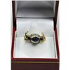 Image 1 : 18kt gold sapphire ruby & diamond chain ring